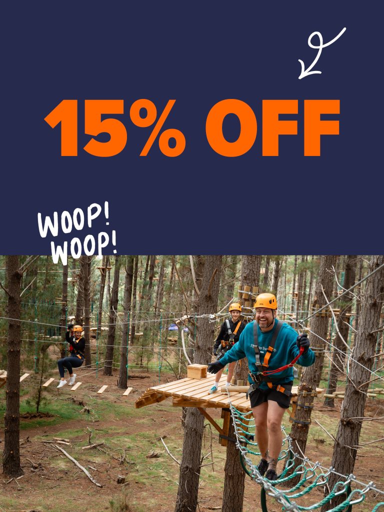 15% off Treetops Adventure Sale All Parks