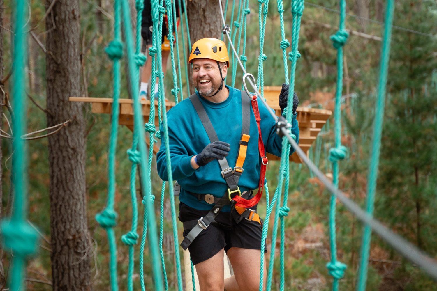 Treetops Canberra - Dad climbing